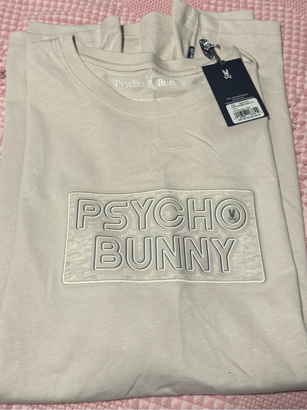 Psycho Bunny Men's Short Sleeve Crew Neck T-Shirt Pima Cotton, Size 8 XXL NWT
